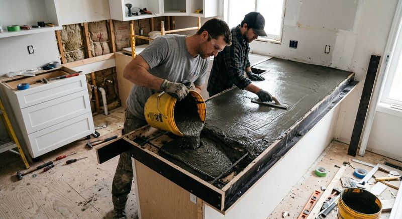 Concrete Countertop Pouring in Santa Rosa, CA