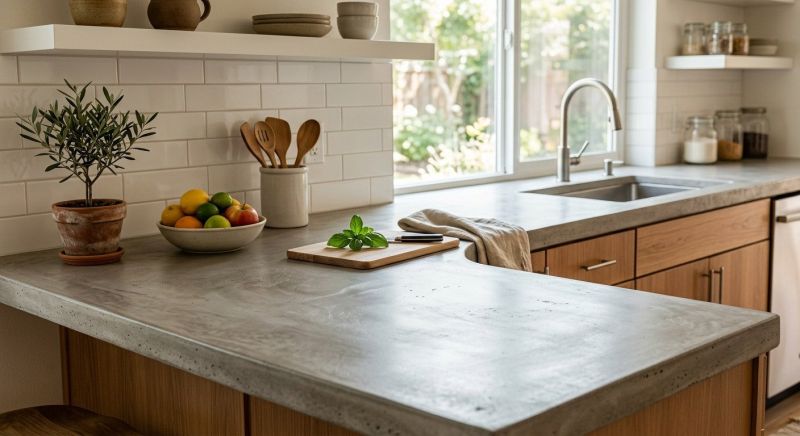 Concrete Counter Installation in Santa Rosa, CA