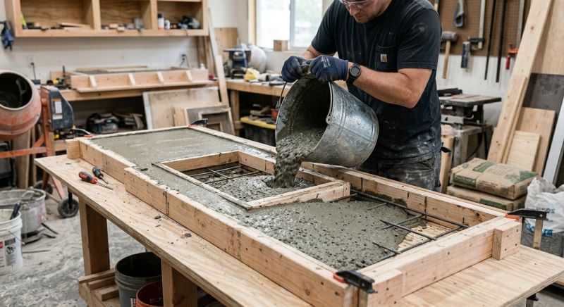 Concrete Countertop Pouring in Sonoma County, CA