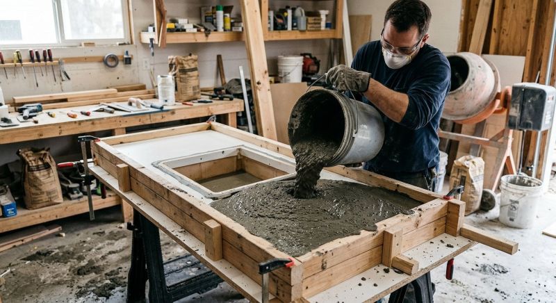 Poured Countertop Installation in Santa Rosa, CA