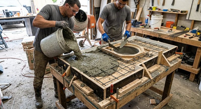 Poured Countertop Installation in Sonoma County, CA